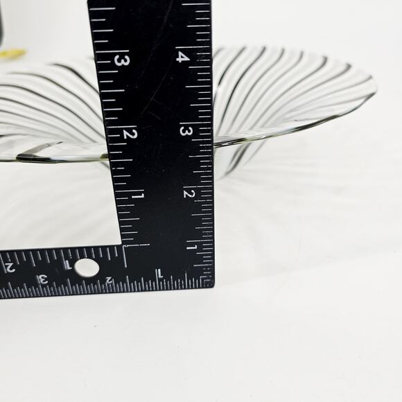 DINO MARTENS MCM MURANO ART GLASS MEZZA FILIGRANA BIANCO NERO FREEFORM OVAL BOWL - Picture 10 of 11